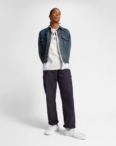 Jack Purcell Leather White/White/White, On Foot Shot 1