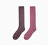 2-Pack Women's Slouchy High Crew Socks Deep Bordeaux