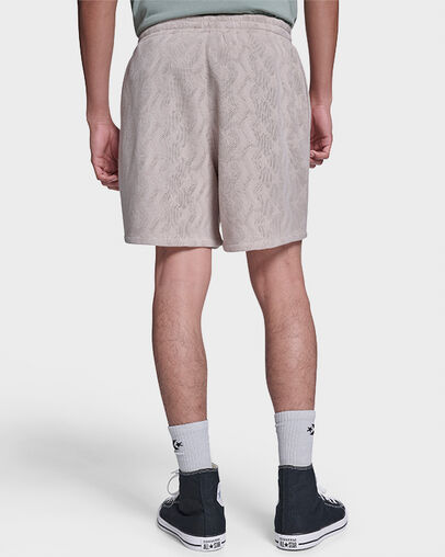 Chev Crochet Relaxed Shorts Classic Ecru, Detail View