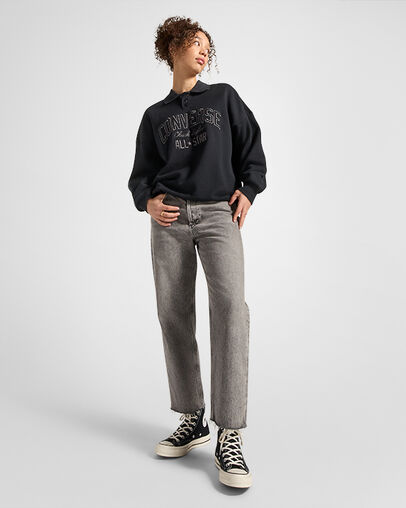 Retro Polo Crew Converse Black, Back View