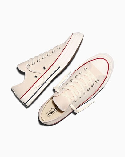 Chuck 70 Vintage Canvas Parchment/Garnet/Egret, Outer Side View