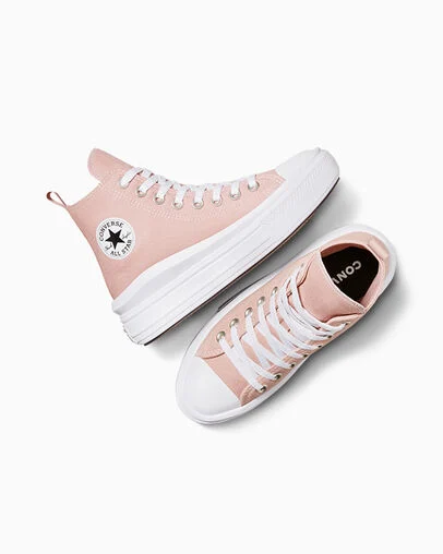Chuck Taylor All Star Move Platform Canvas Static Pink/White/Black, Angled View
