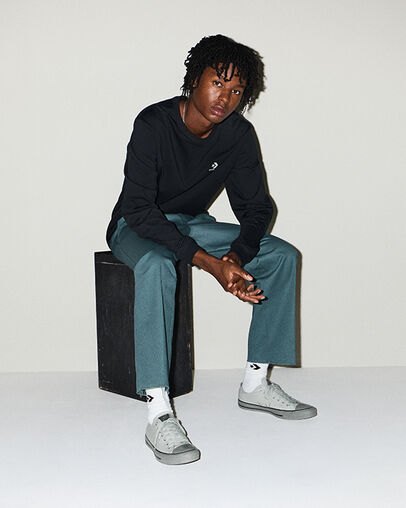 Chuck Taylor All Star Color Pop Grey Area/Darker Grey/Black, On Foot Shot 1