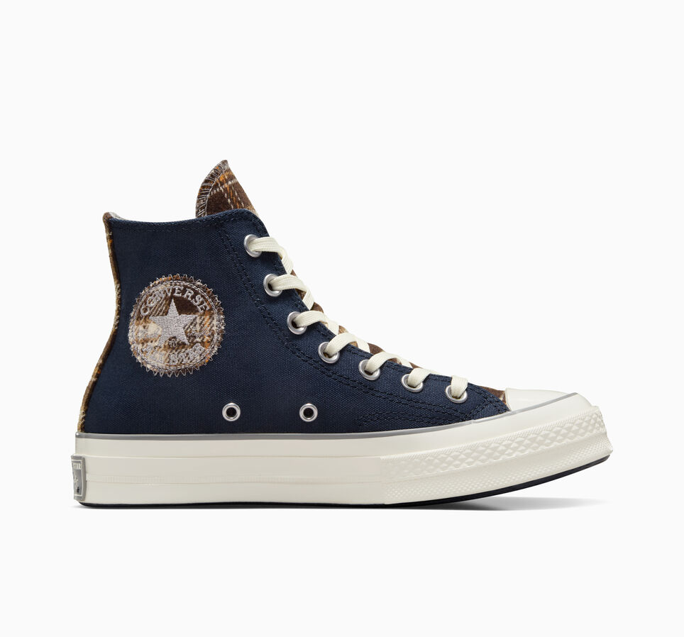 Chuck 70 Canvas & Plaid Women's High Top Shoe.