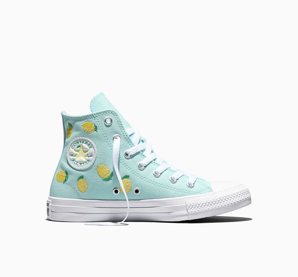 Chuck Taylor All Star Embroidered Citrus Rained Out Blue/Dandy Lion Yellow/White