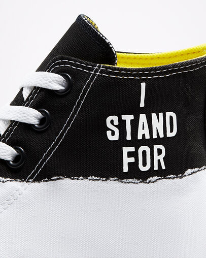 I Stand For Chuck Taylor All Star White/Black/Fresh Yellow, Detail Angle View
