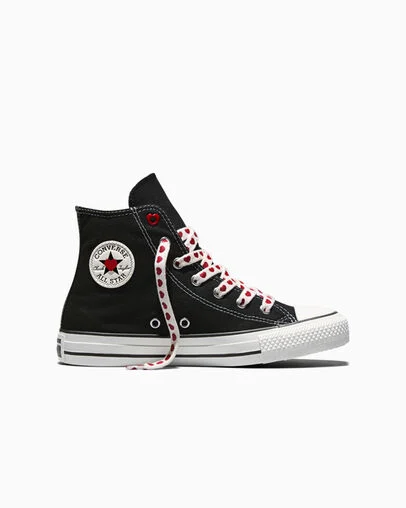 Chuck Taylor All Star Valentine's Day Black/Vintage White/Days Ahead Red, Outer Side View