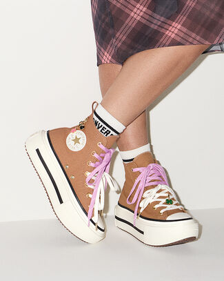 Chuck Taylor All Star Lift Double Stack Platform Charms Incensed/Egret/Cliffside Rose, Outer Side View