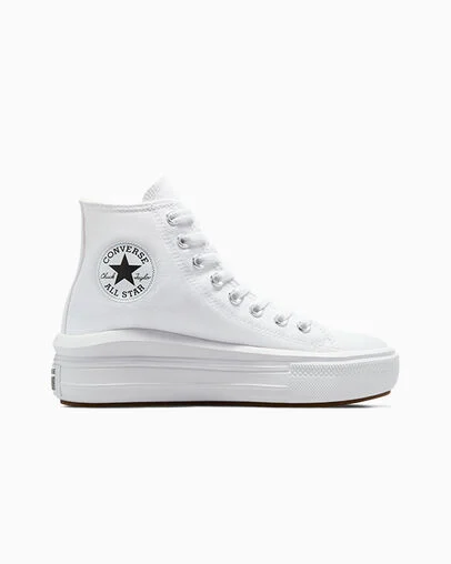Chuck Taylor All Star Move Platform White/Natural Ivory/Black, Outer Side View