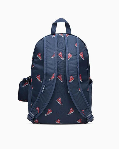 Go 2 Backpack Converse Navy/ Converse Red, Back View