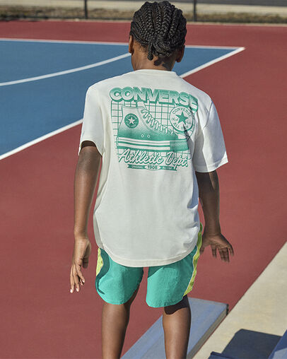 Retro Athletics Short Relaxed Sleeve T-Shirt Egret