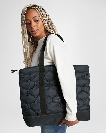 Quilted Tote Bag Converse Black