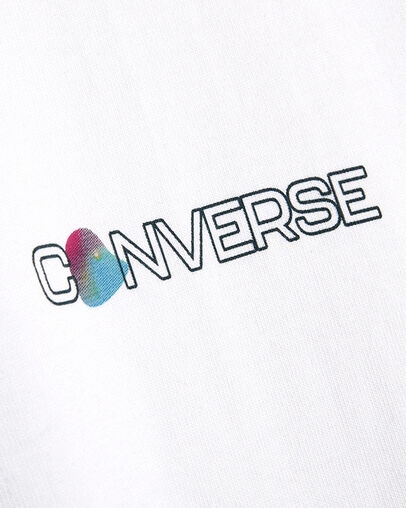 Alternate Transmissions Loose-Fit T-Shirt White, Full Body View