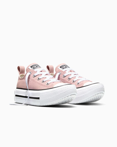 Chuck Taylor All Star Lift Double Stack Petal Pit/White/Black, Top and Side View