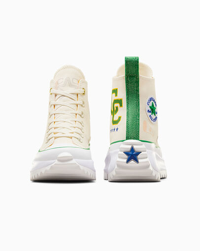 Run Star Hike Platform Camp Converse Egret/White/Green, Heel View