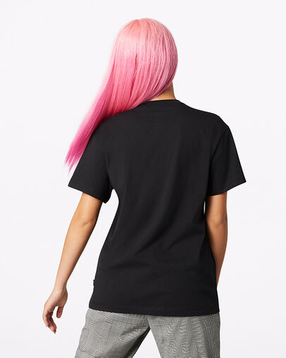 Logo Distort Tee Converse Black, Back View