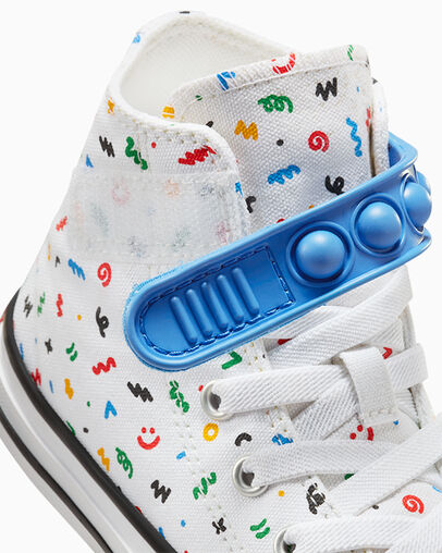 Chuck Taylor All Star Easy On Doodles White/Blue Slushy/White, Detail Angle View