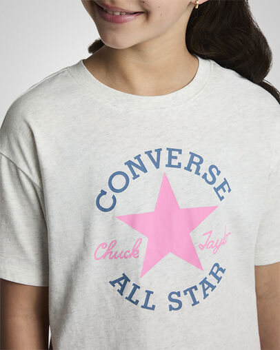 Boxy T-Shirt Birch Heather/Slacker Blue