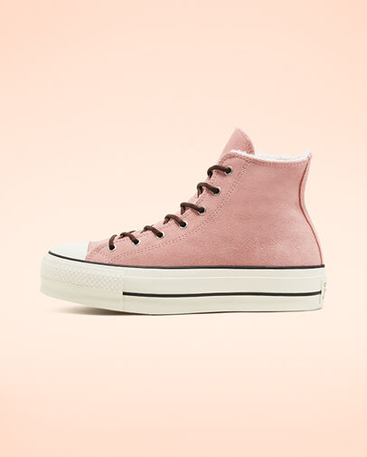 Sherpa Chuck Taylor All Star Platform Rust Pink/Egret/Black