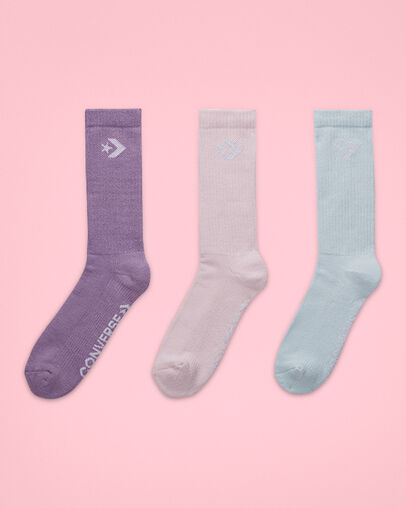 Lurex Star Chevron Crew Blu/Rose/Lilac