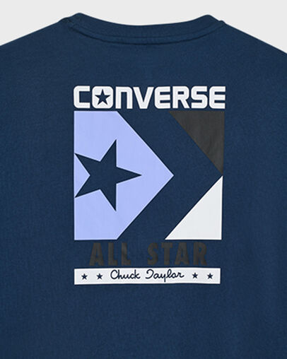 Timeless Boxed Chevron T-Shirt Converse Navy, Detail View