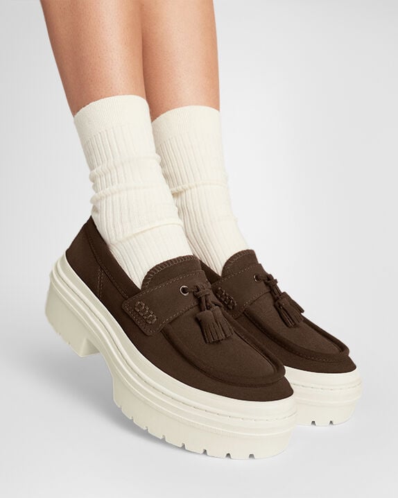 Chuck Taylor All Star Lugged Heel Loafer Platform Suede