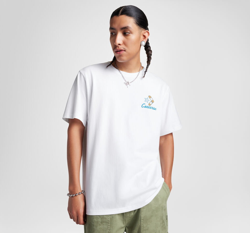 Swinging Skeleton T-Shirt White