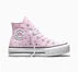 Chuck Taylor All Star Lift Platform Embroidered Stars New Found Bloom Pink/Lt Shocking Orchid Pink/White
