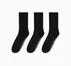 3-Pack Wordmark Half-Crew Socks Black