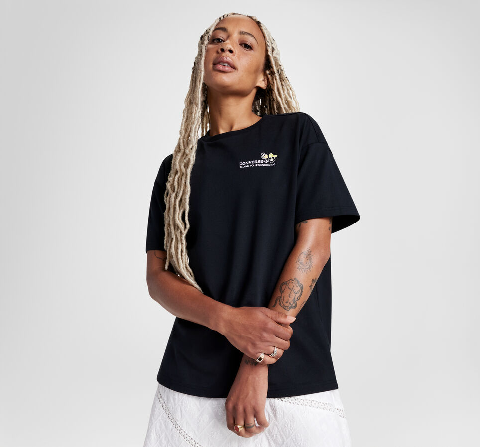 Thanks For Growing Oversized T-Shirt Converse Black