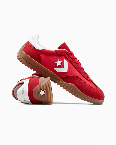 Run Star Trainer Red/White/Honey, Detail Angle View