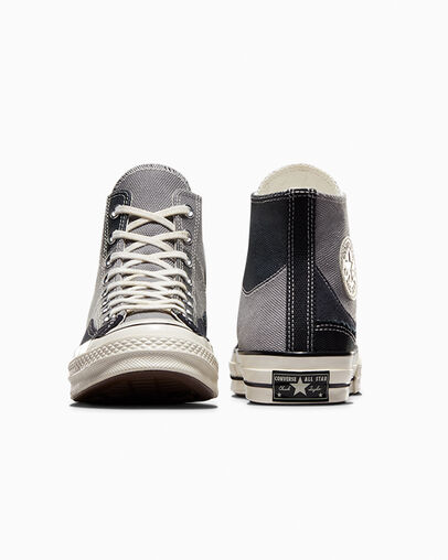 Chuck 70 Crafted Patchwork Mason/Cyber Grey/Black, Heel View