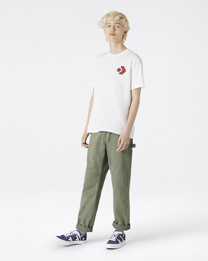 Cartoon Chucks Short Sleeve White