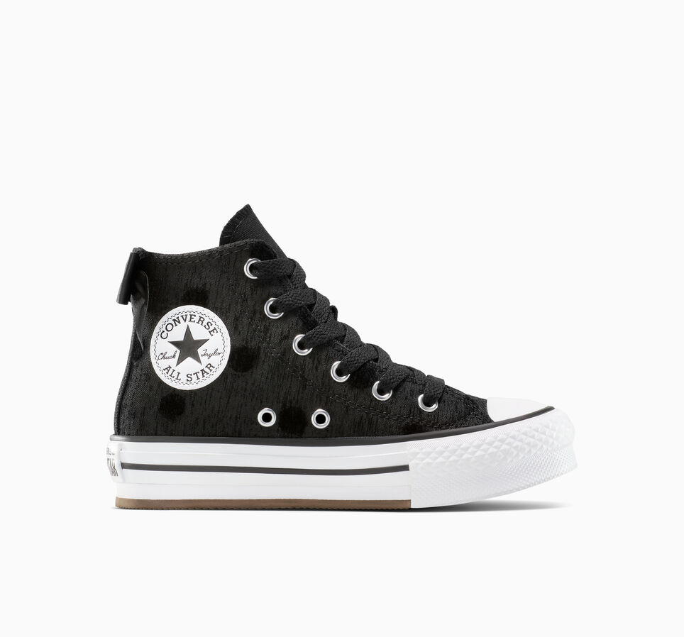 Chuck Taylor All Star Lift Platform Polka Dot & Bow Black/White/Black