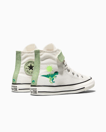 Chuck Taylor All Star Easy-On Dinos Vintage White/Fresh Cut Green/Neon Mantis Green