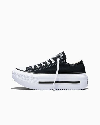 Chuck Taylor All Star Lift Double Stack Platform Canvas Black/White/Black, Inner Side View