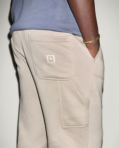 Double Knee Relaxed Sweatpants Papyrus