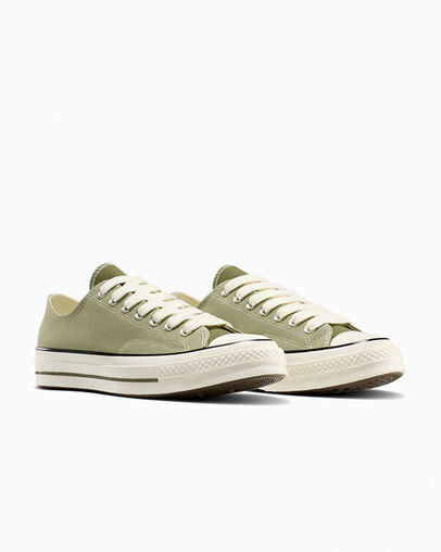 Chuck 70 Tonal Color Block Canvas Light Field Surplus/Egret, Top and Side View