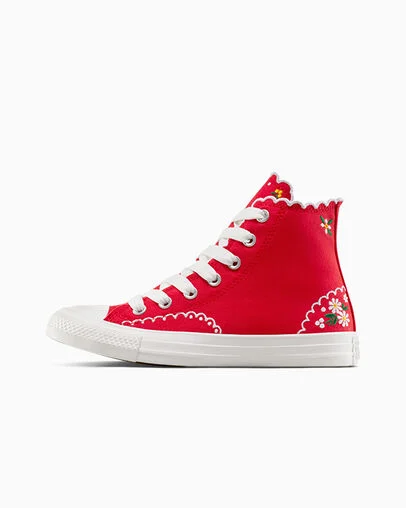 Chuck Taylor All Star Embroidered Flowers Red/Green/White, Inner Side View