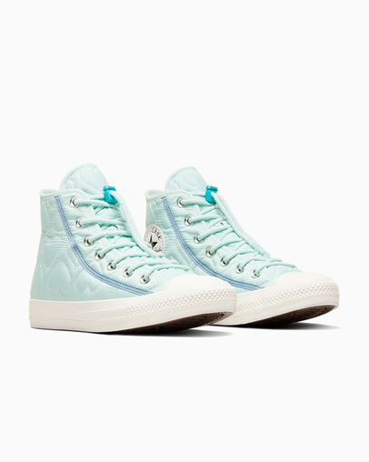 Chuck Taylor All Star Quilted Chance Of Rain Blue/Cocoon Blue, Top and Side View