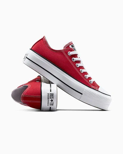 Chuck Taylor All Star Lift Platform Enamel Red/White/Black, Detail Angle View