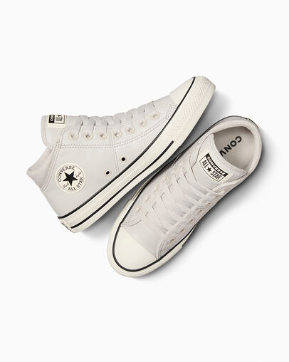 Chuck Taylor All Star Madison Leather Pale Putty/Egret/Black, Angled View