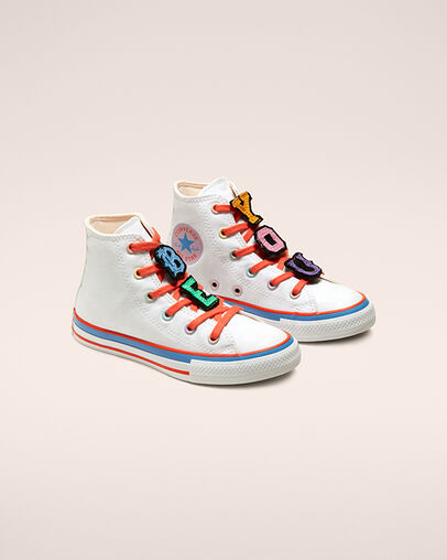 Converse x Millie Bobby Brown Chuck Taylor All Star White/Mandarin Red/Marina