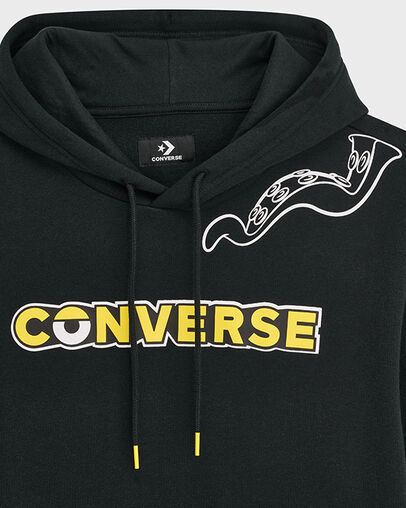 Converse x Minions Standard Fit Hoodie Converse Black, Full Body View