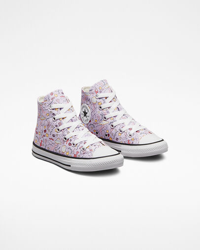 Chuck Taylor All Star Majestic Mermaids Vapor Violet/Aqua Mist/White, Angled View