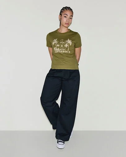 Echo Palms T-Shirt In The Weeds, Full Body View