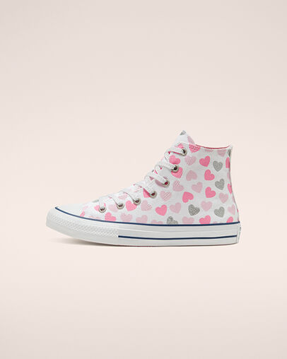Heartsfall Chuck Taylor All Star White/Cherry Blossom/Silver
