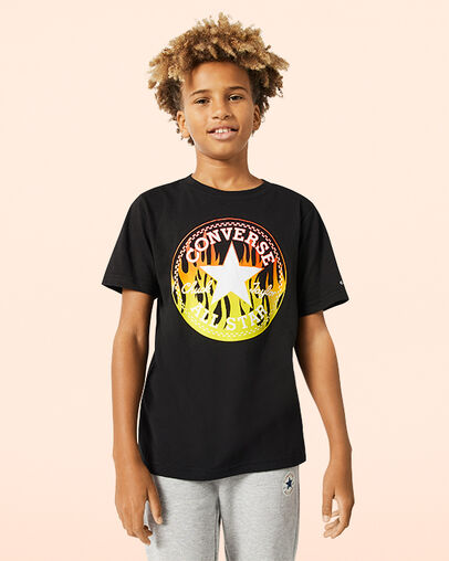 Chuck Taylor Patch Flames Tee Black Glitter