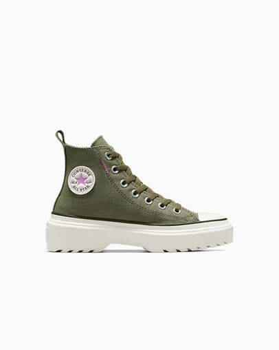 Chuck Taylor All Star Lugged Lift Platform Craft Remastered Utility/Egret/Grape Fizz, Outer Side View