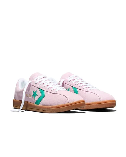 All Star Classic Trainer Suede New Found Bloom Pink/Lizard Breath Green/Gum, Top and Side View